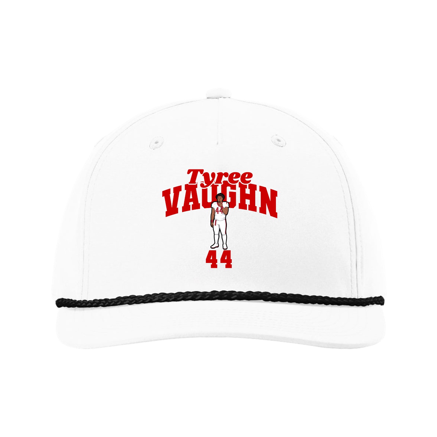Five-Panel Classic Rope Cap — Signature Arch in White