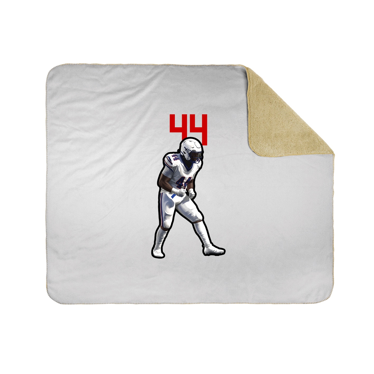 Throw Blanket — Number Top in White