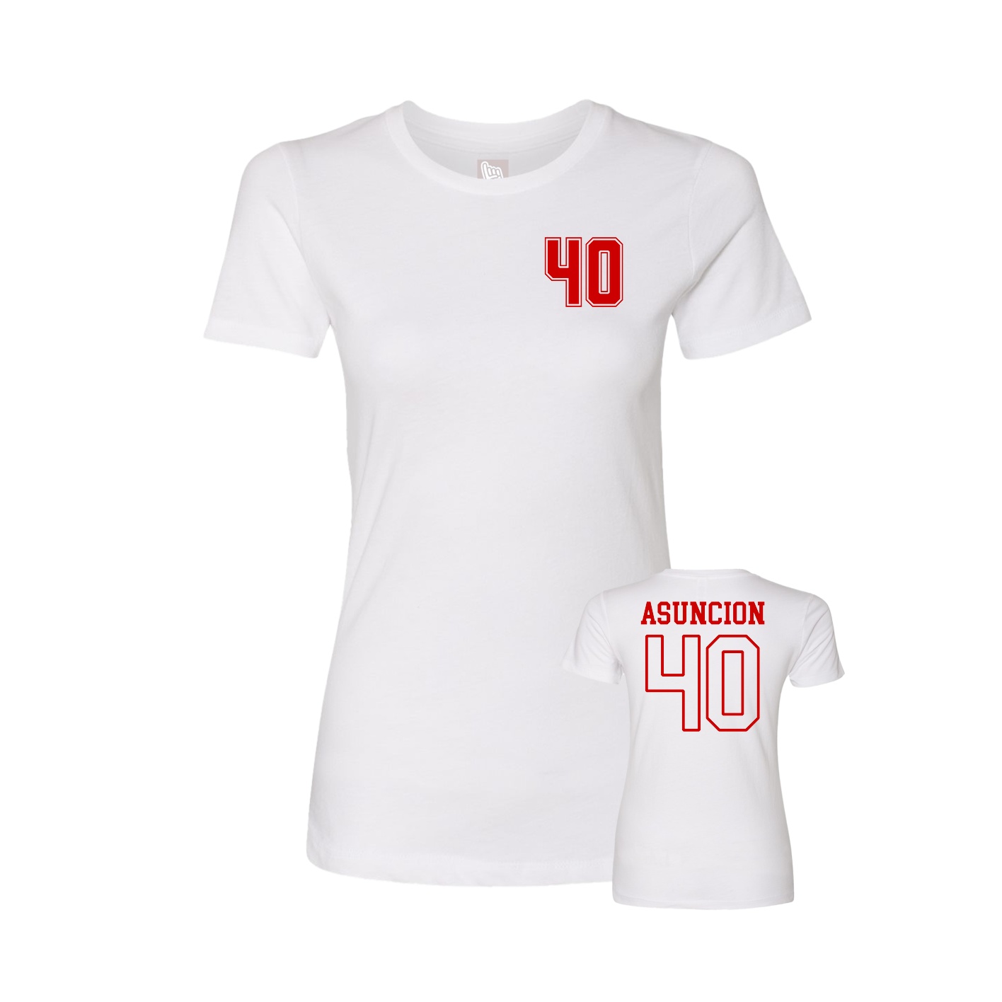 Womens Tee — Chest Back in White