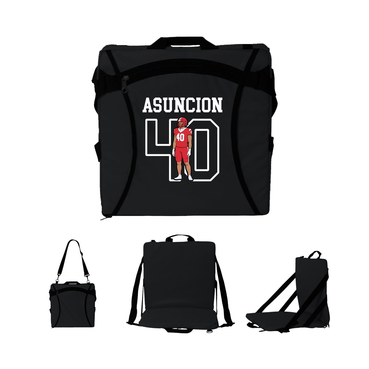 Folding Stadium Seat — Shirsey in Black