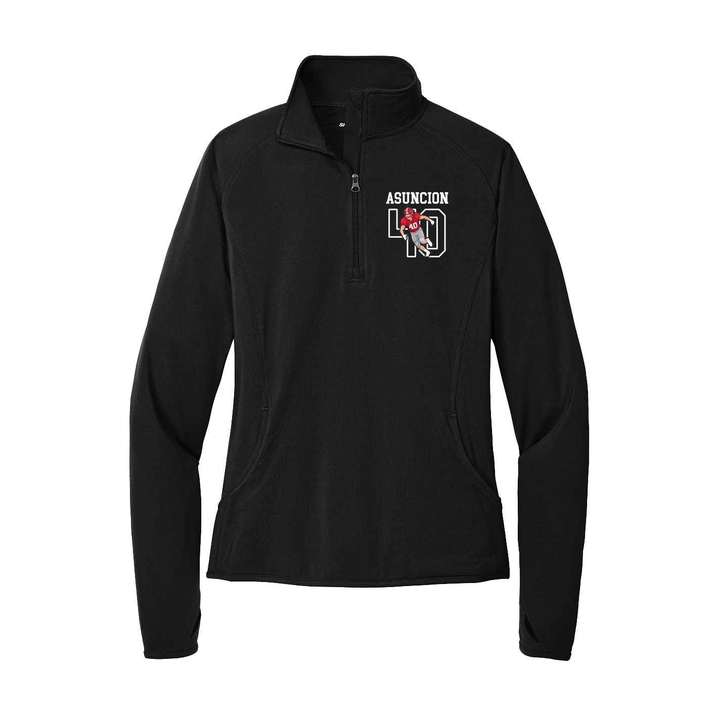Women's Q-Zip Pullover — Shirsey in Black