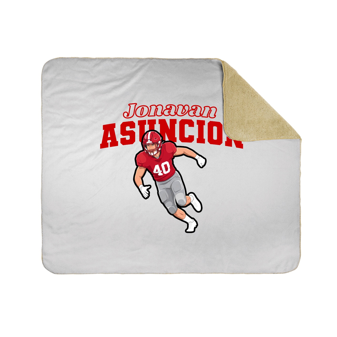 Throw Blanket — Name Arch in White