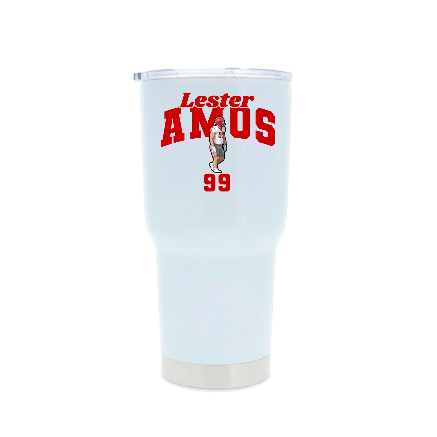 30oz Stainless Steel Tumbler — Signature Arch in White