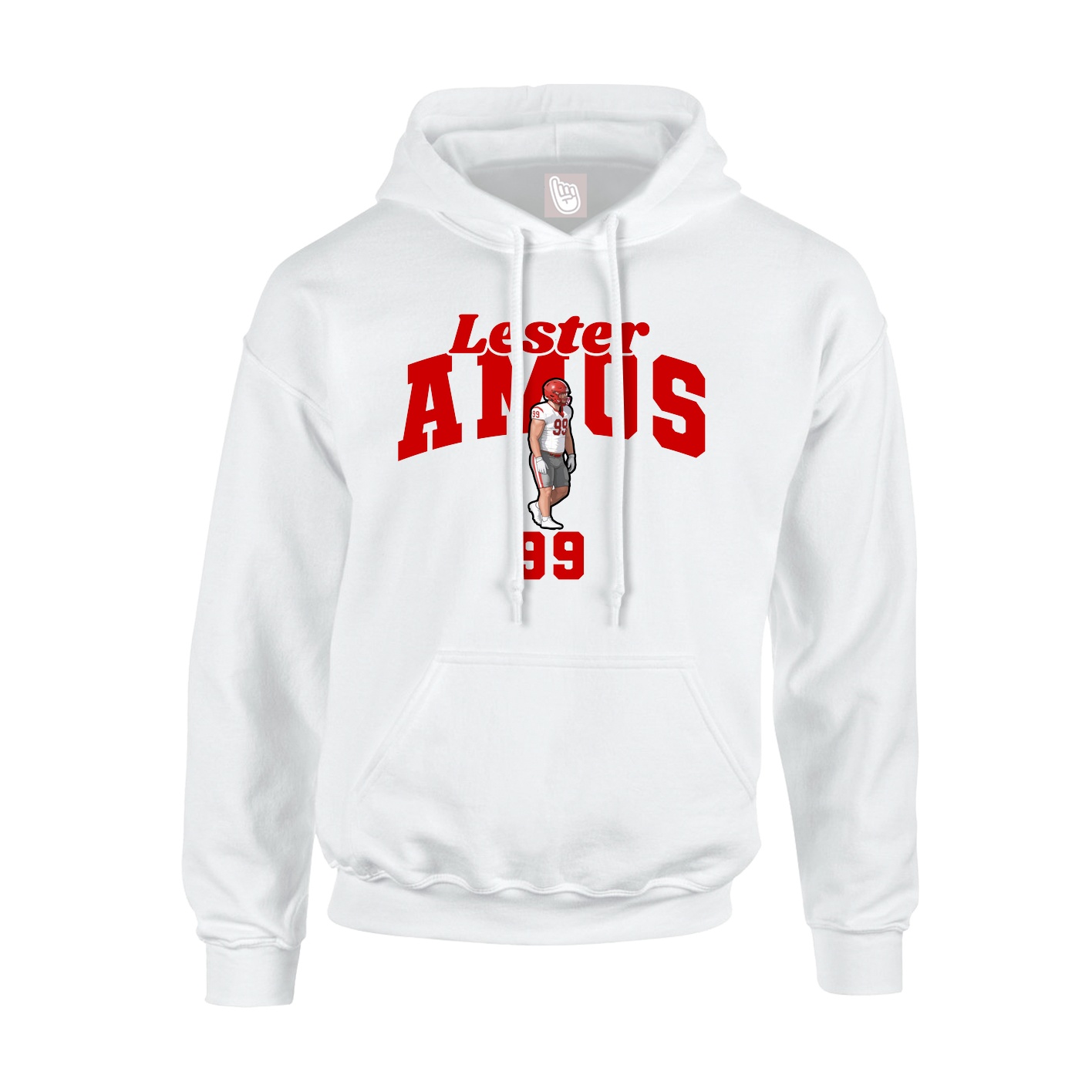 Hoodie — Signature Arch in White