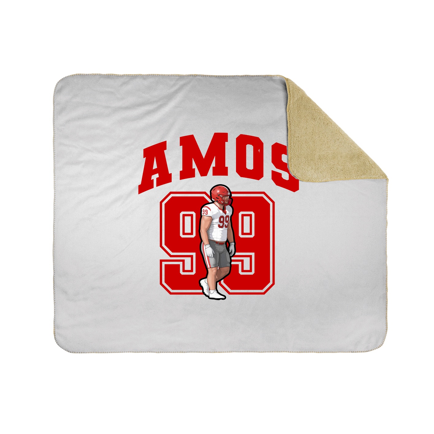 Throw Blanket — Number in White