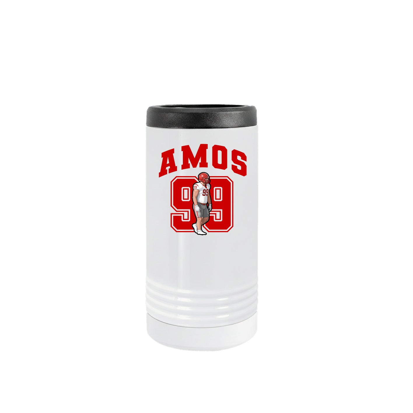 Slim Beverage Holder — Number in White
