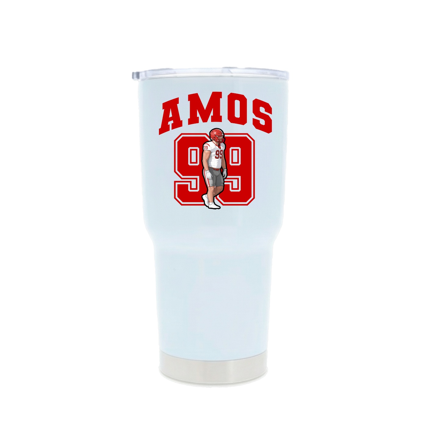30oz Stainless Steel Tumbler — Number in White
