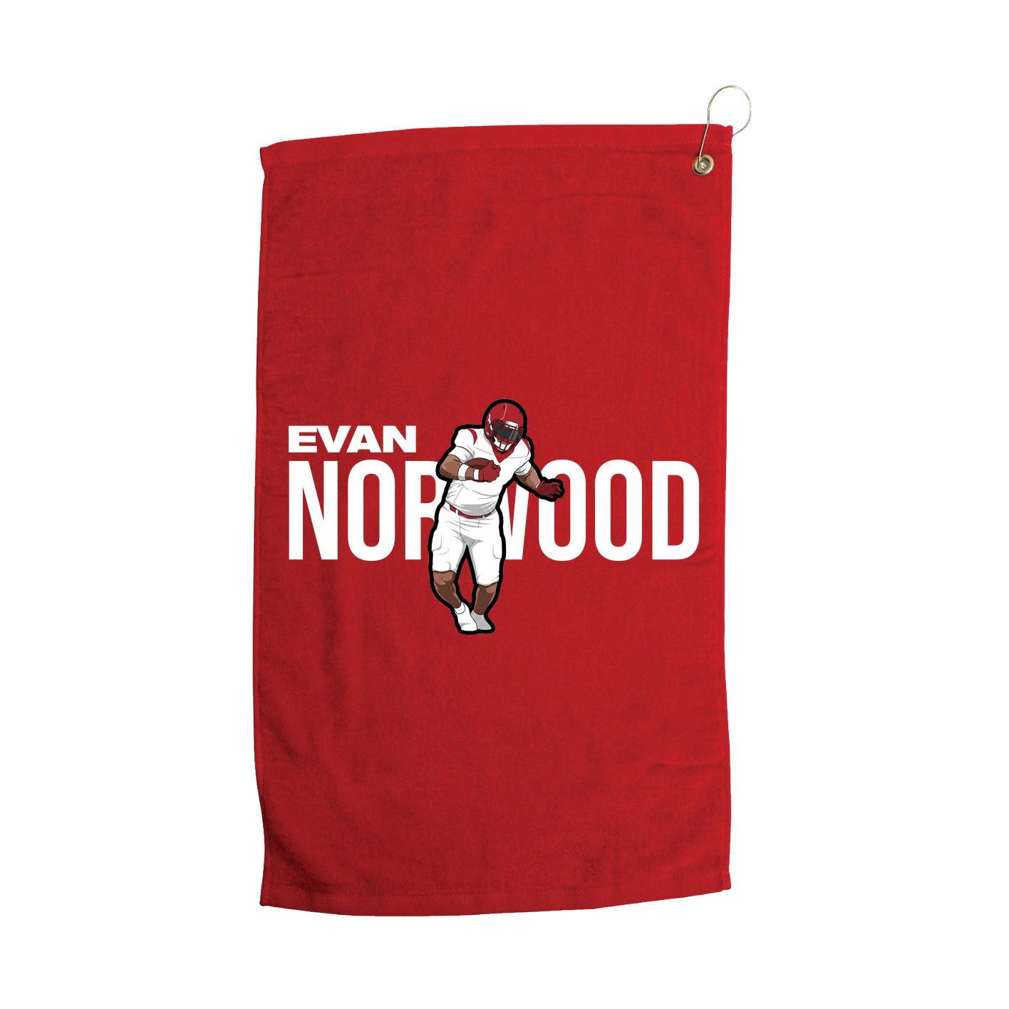 Golf Towel — Player Name in Red