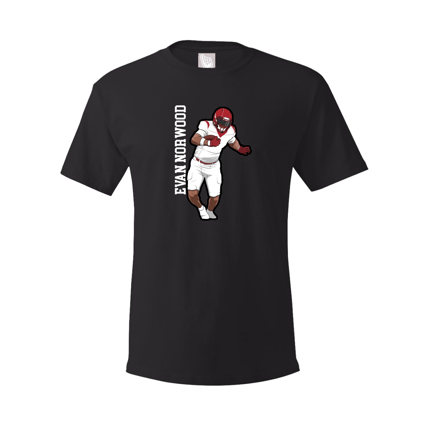 Tee — Name Vertical in Black