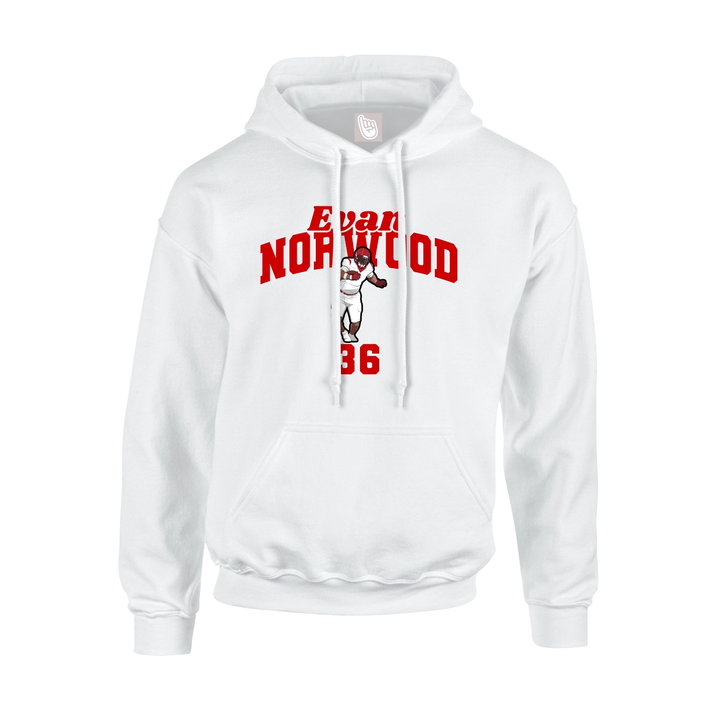 Hoodie — Signature Arch in White