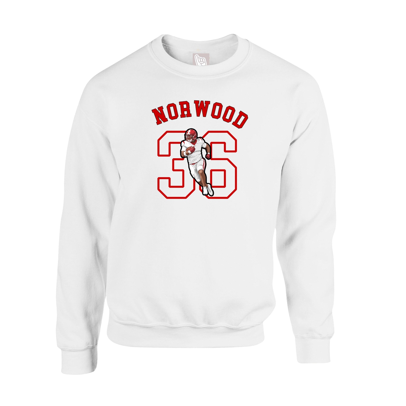 Fleece Crew — Shirsey Arch in White