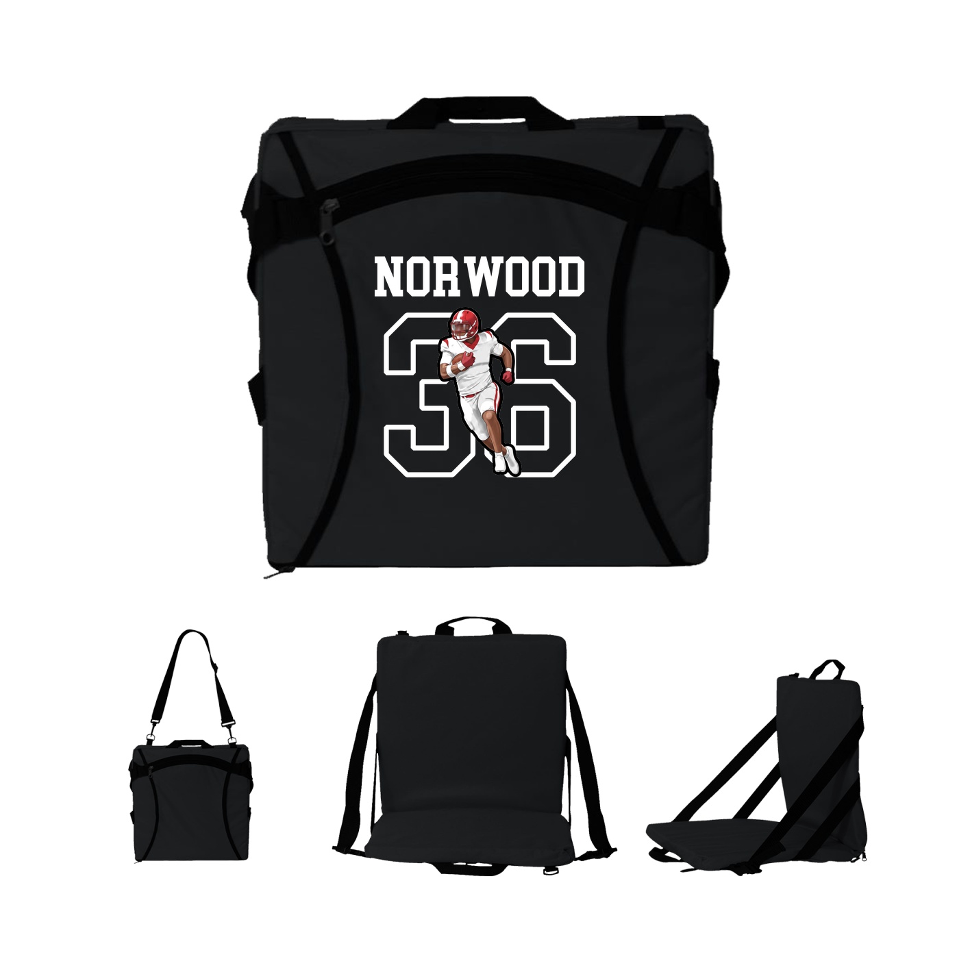 Folding Stadium Seat — Shirsey in Black