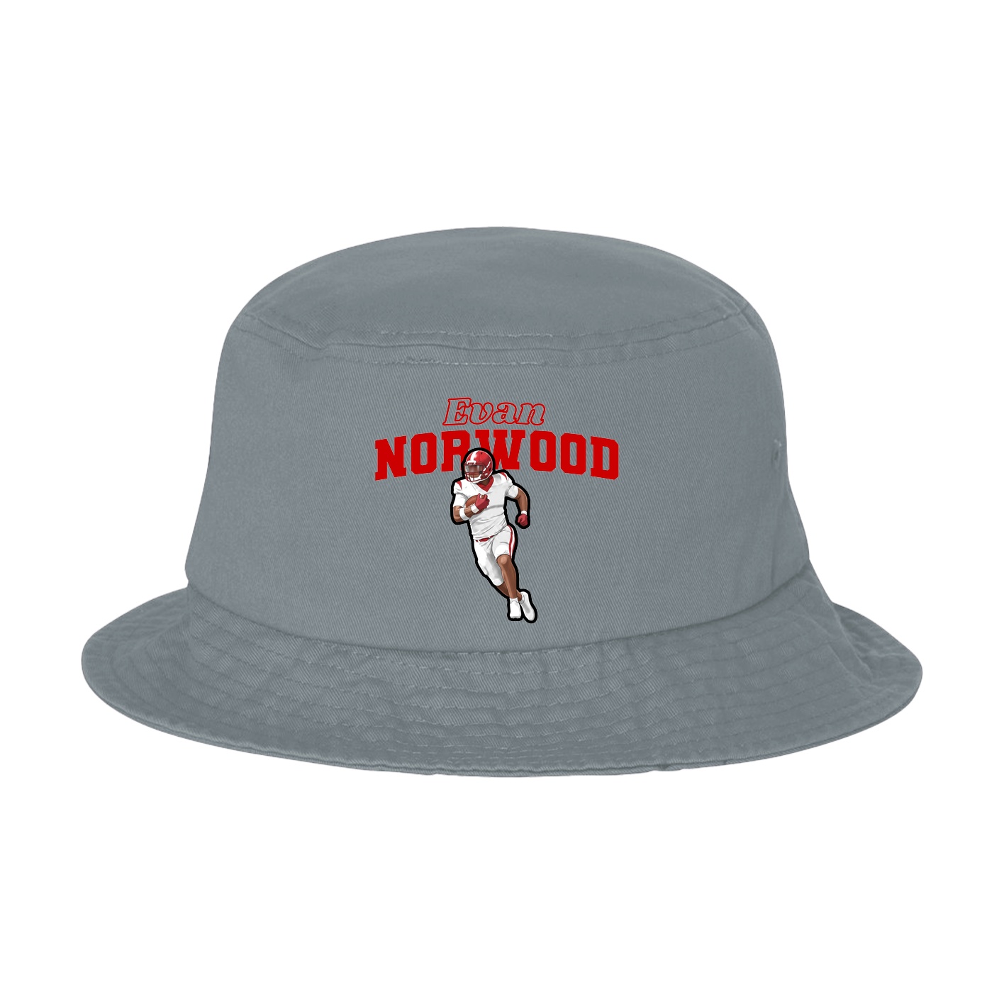 Bucket Cap — Name Arch in Grey
