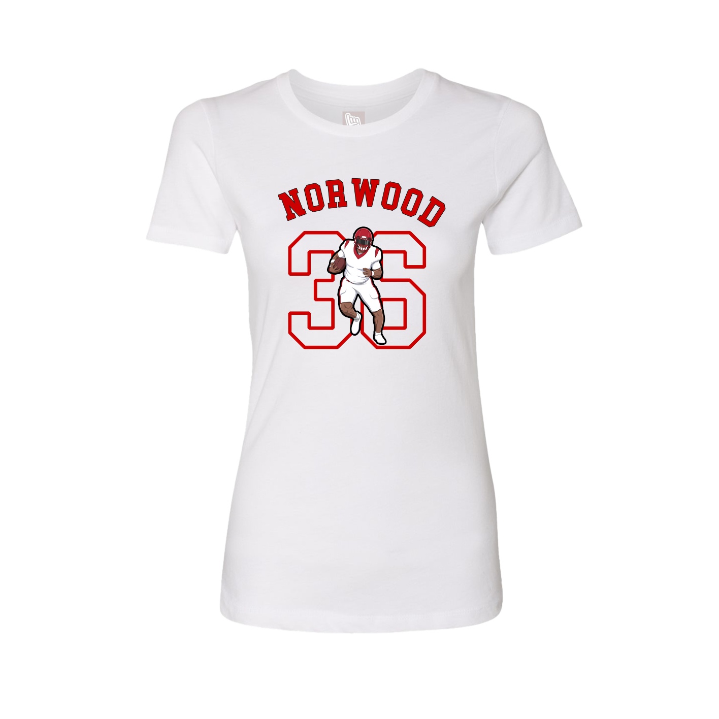 Fitted Women's Tee — Shirsey Arch in White