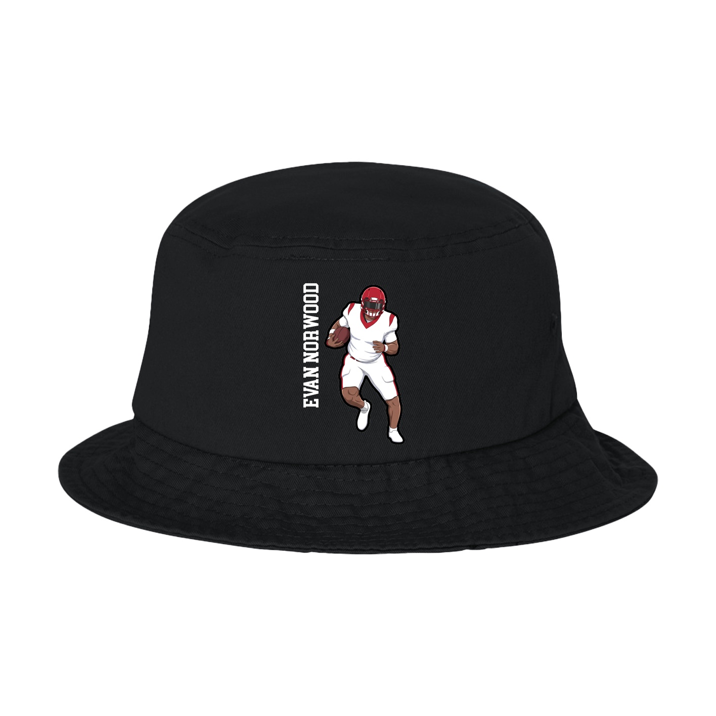 Bucket Cap — Name Vertical in Black