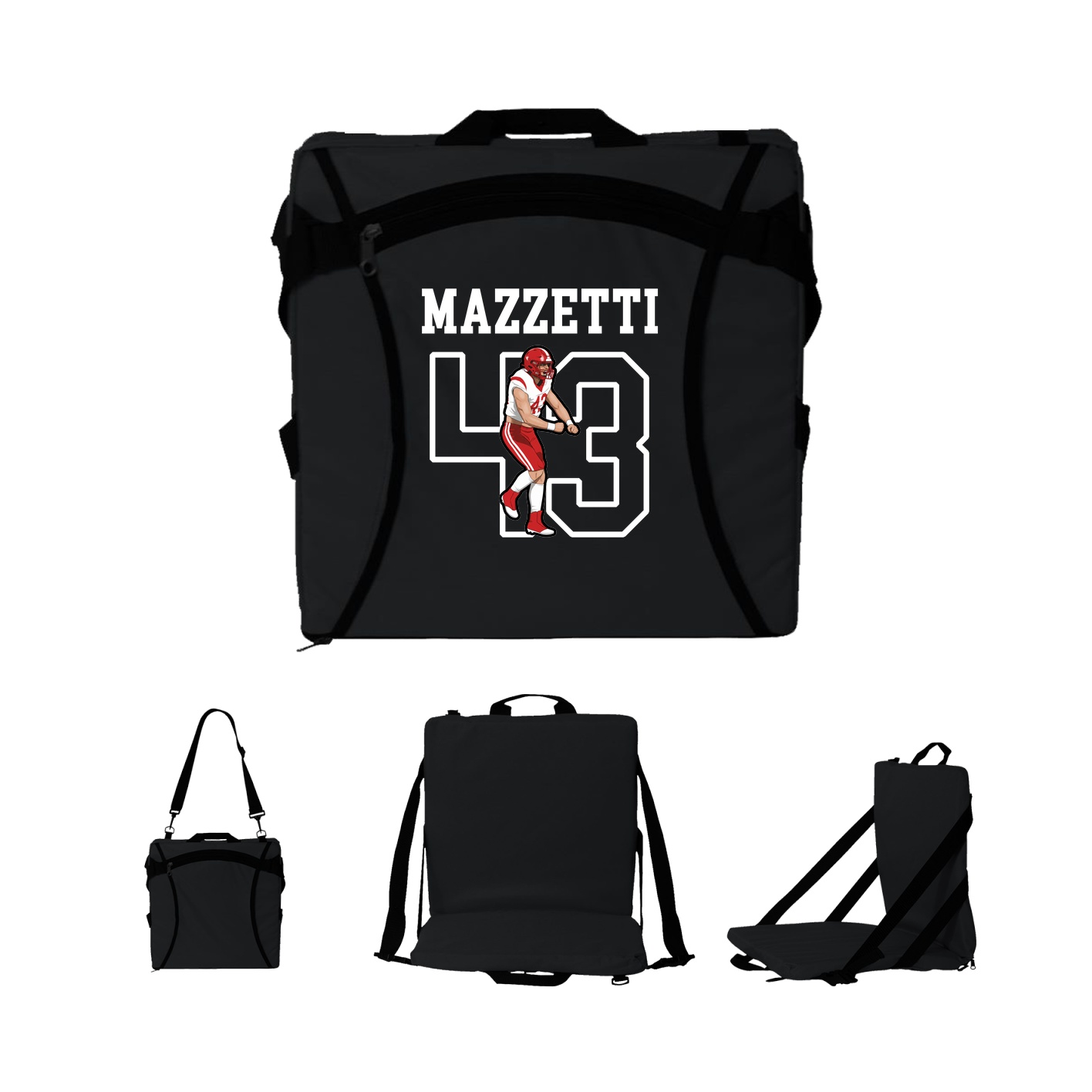 Folding Stadium Seat — Shirsey in Black