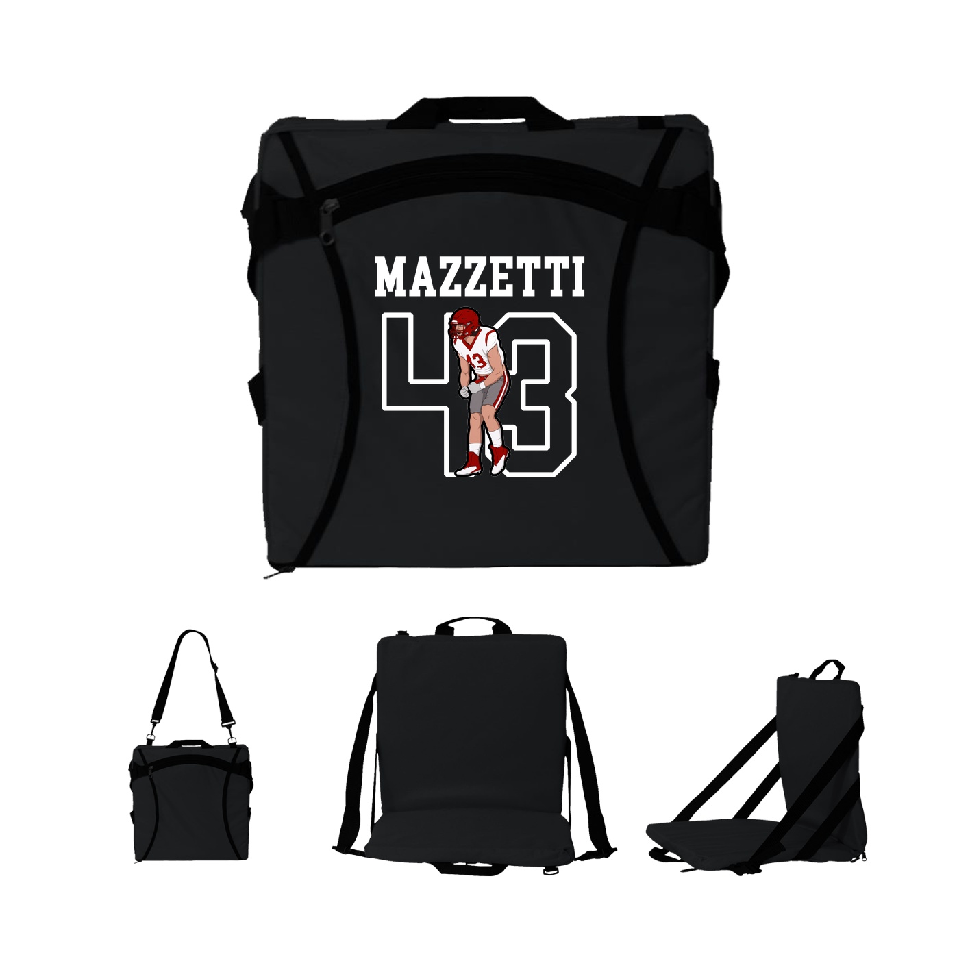 Folding Stadium Seat — Shirsey in Black