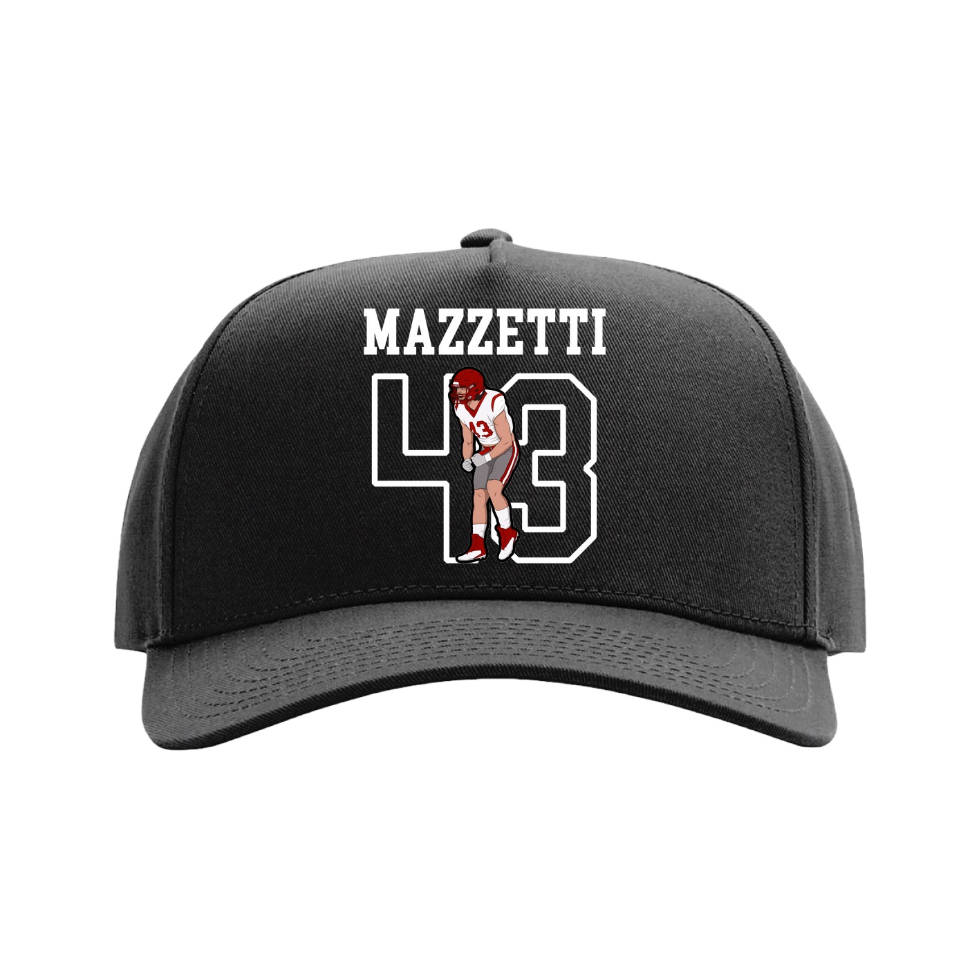 Full Fabric Five-Panel Champ Cap — Shirsey in Black