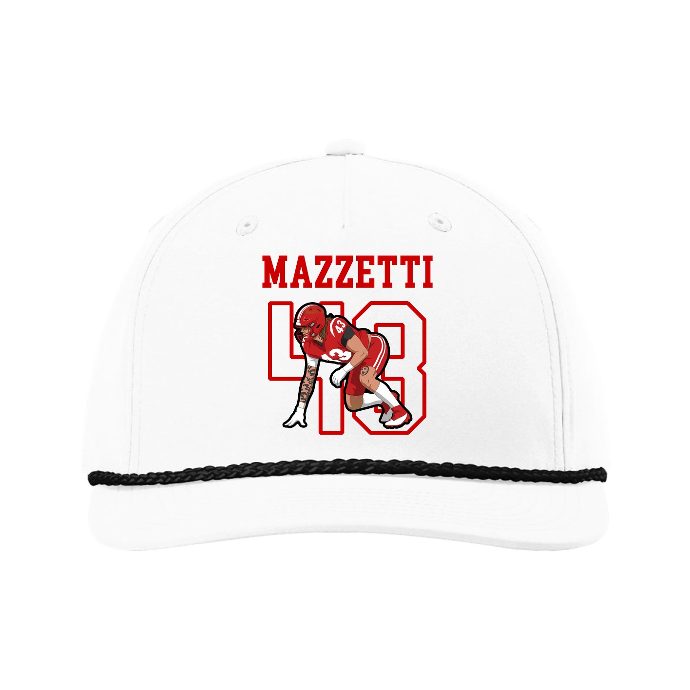 Five-Panel Classic Rope Cap — Shirsey in White