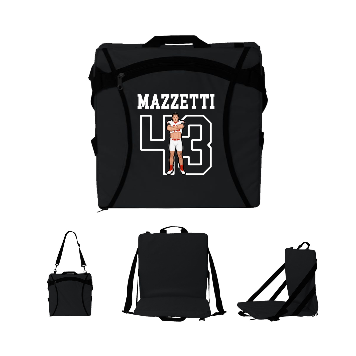 Folding Stadium Seat — Shirsey in Black