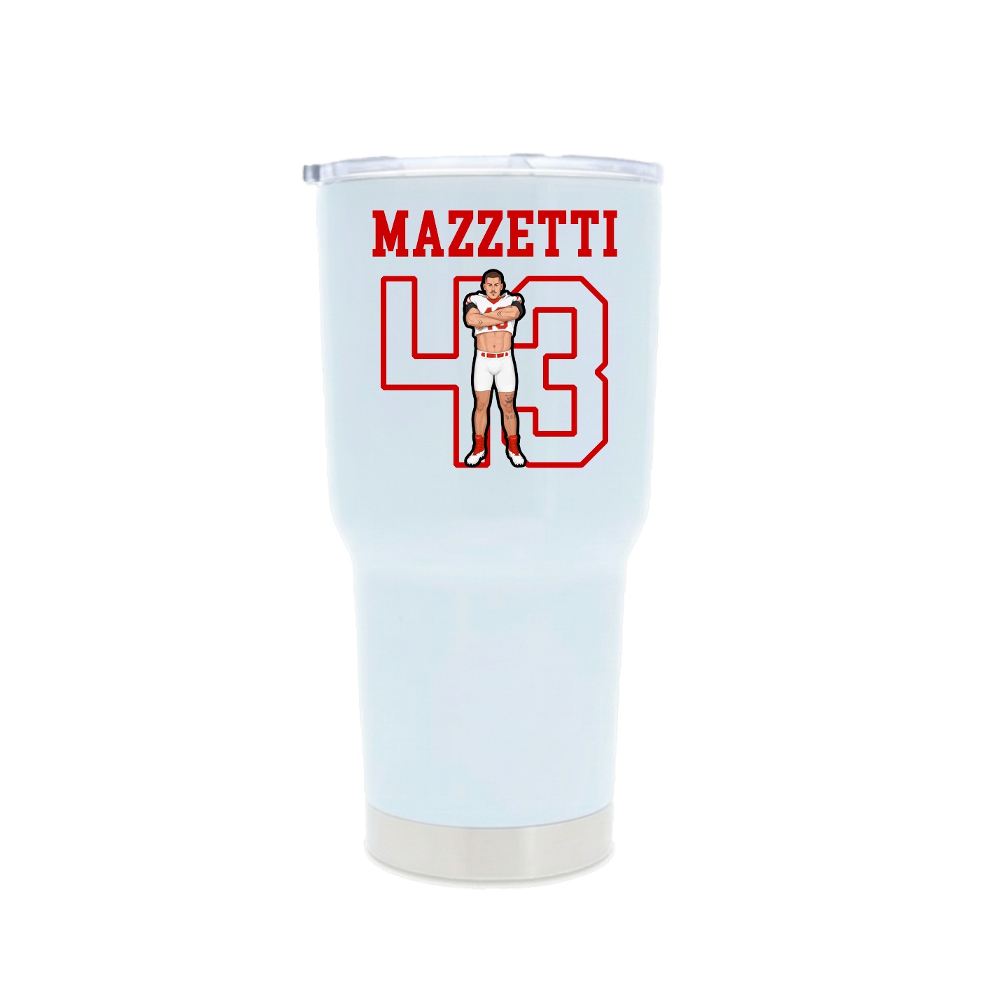 30oz Stainless Steel Tumbler — Shirsey in White