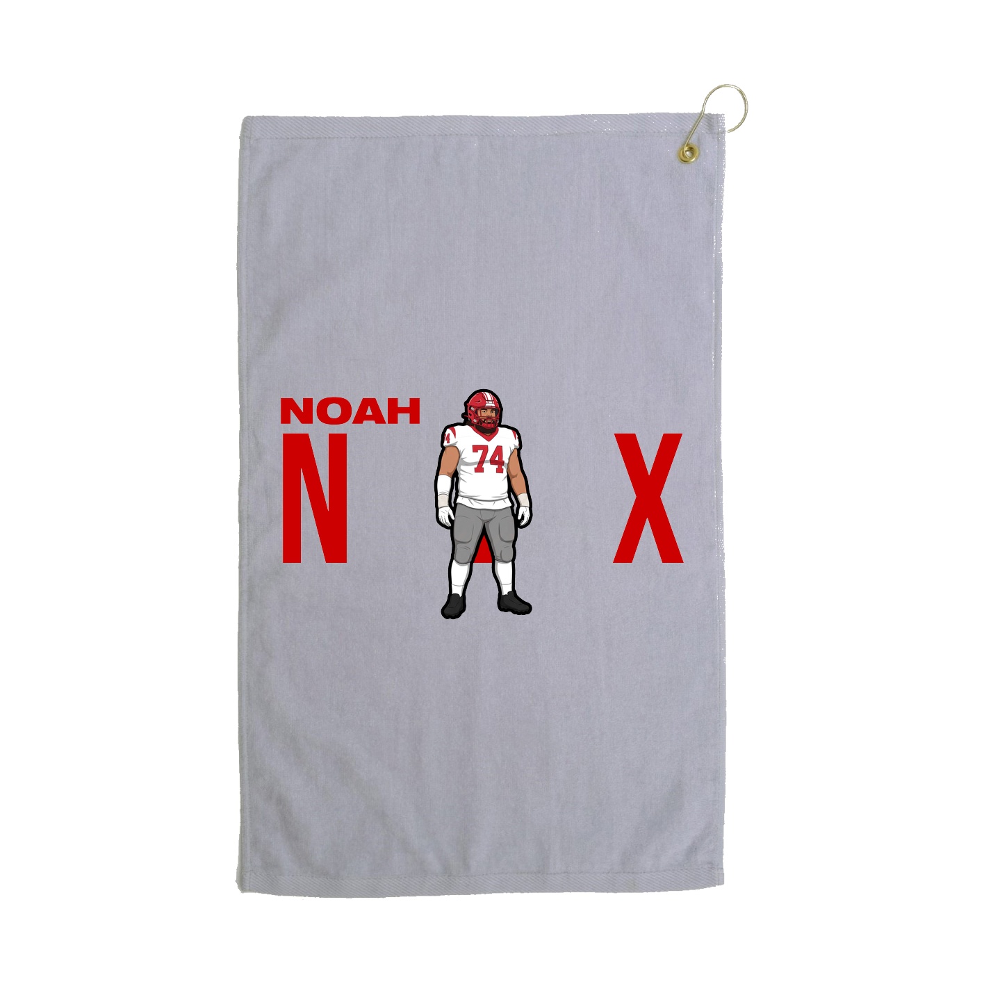 Golf Towel — Player Name in Grey