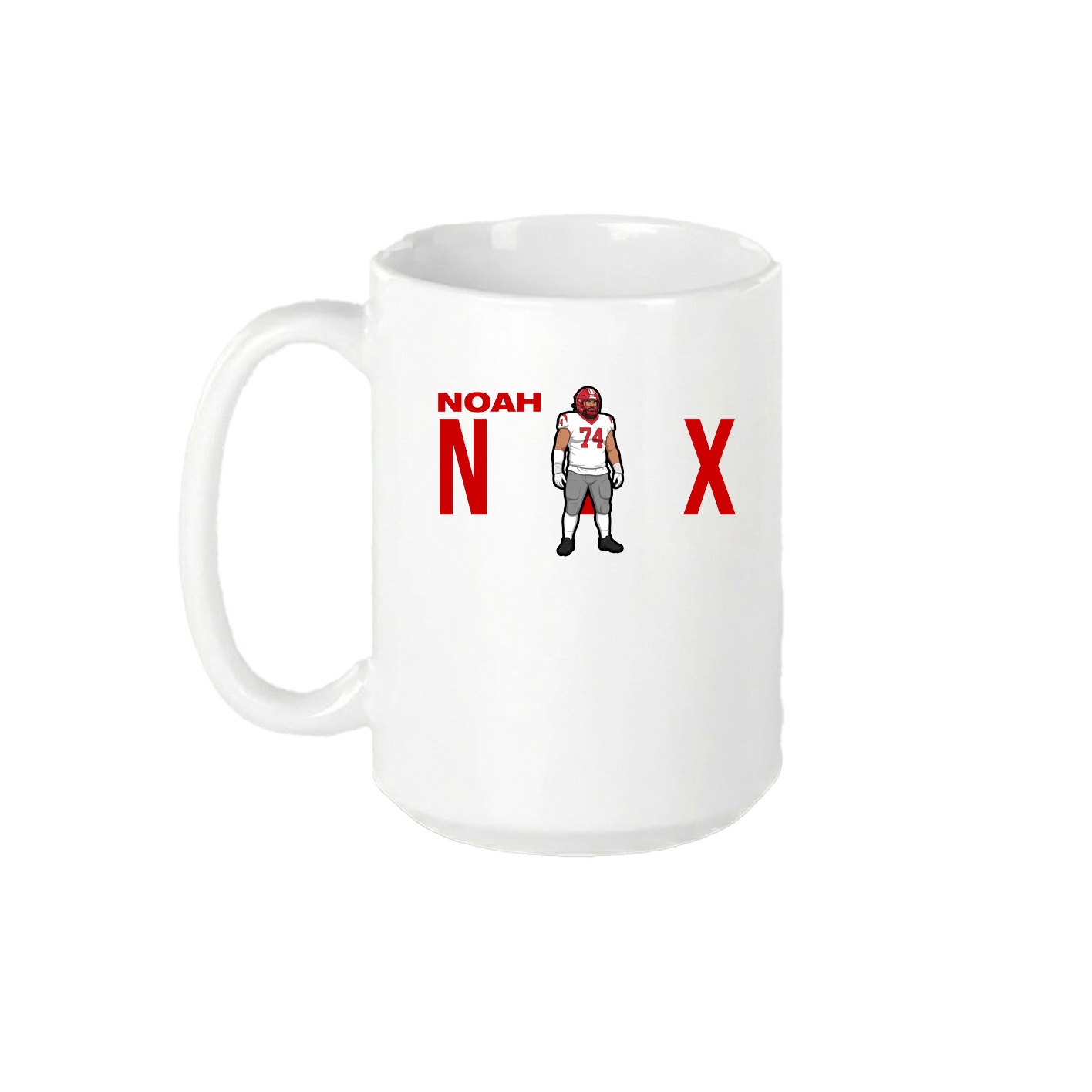 15oz Coffee Mug — Player Name in White