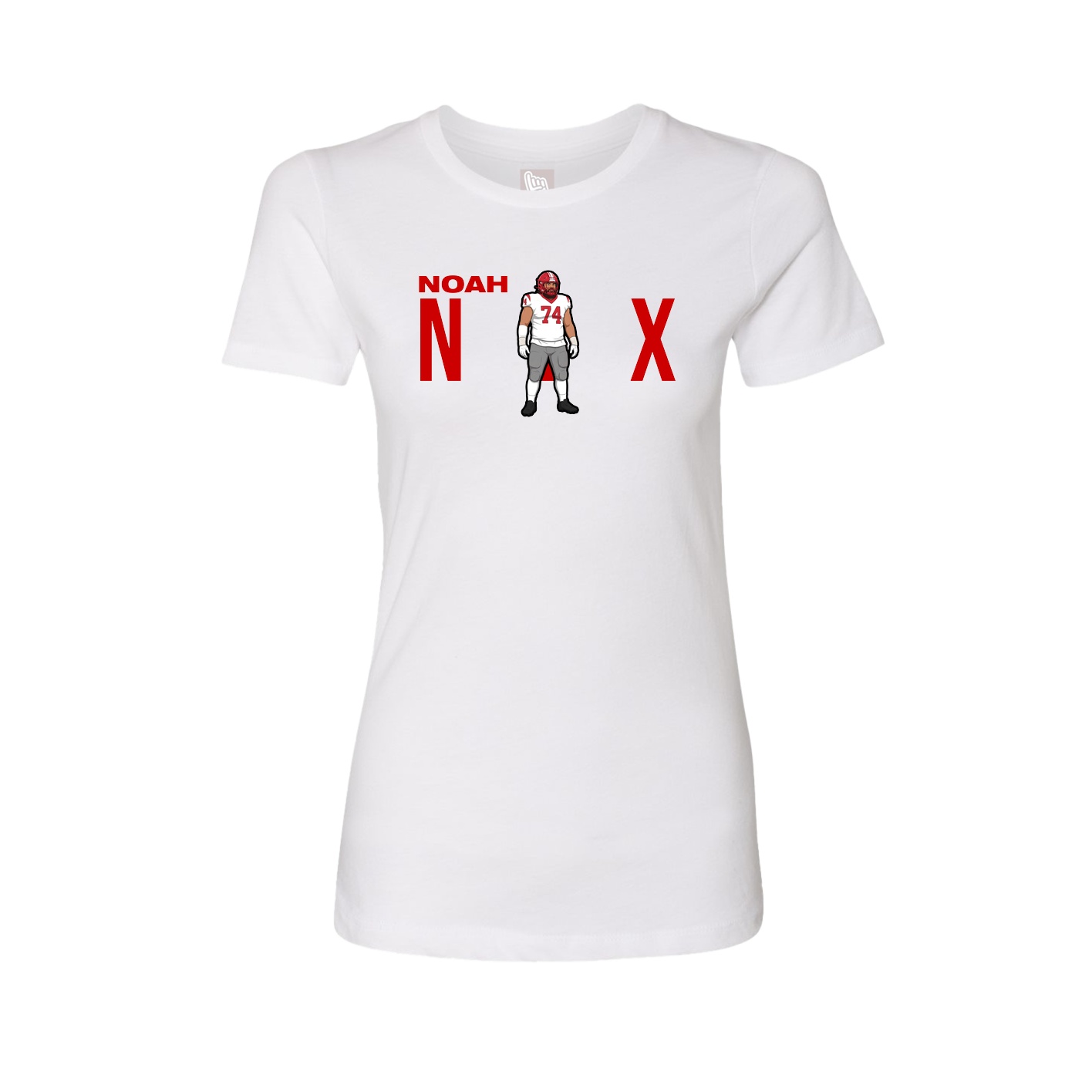 Fitted Women's Tee — Player Name in White