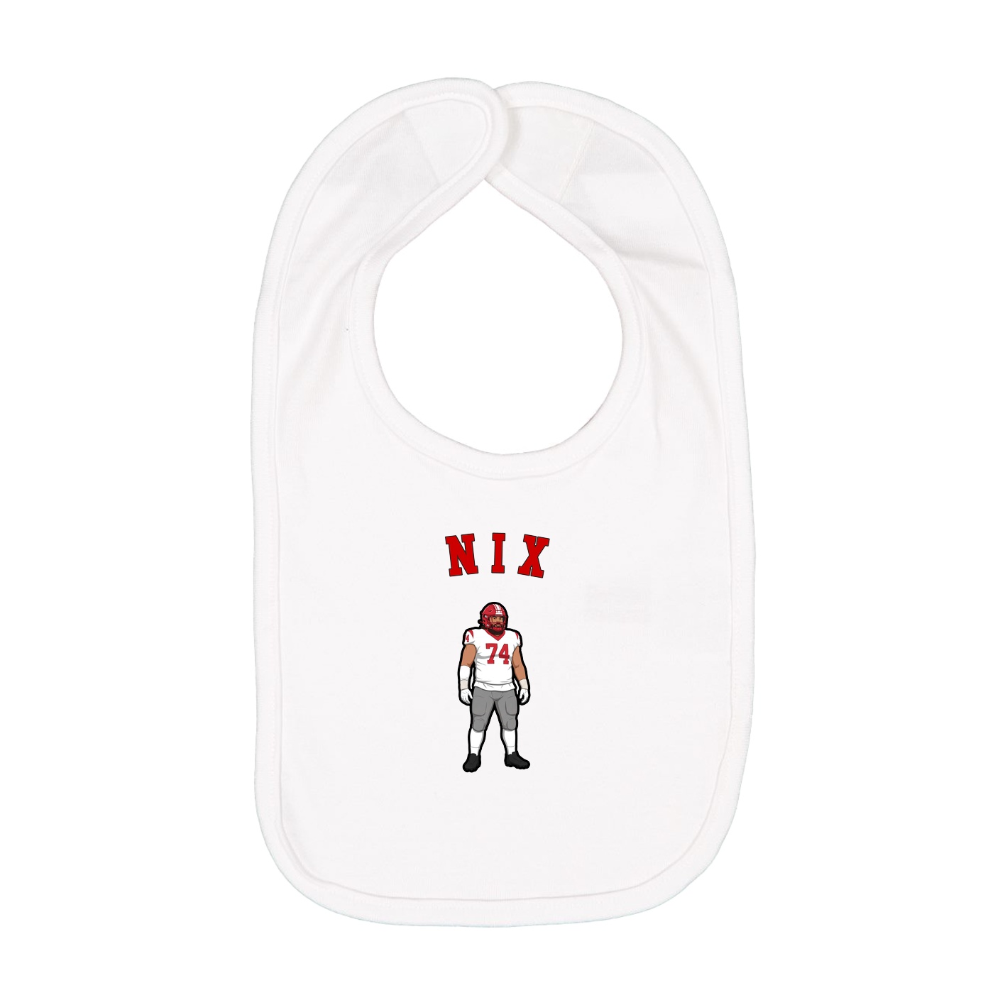 Infant Bib — Shirsey Arch in White