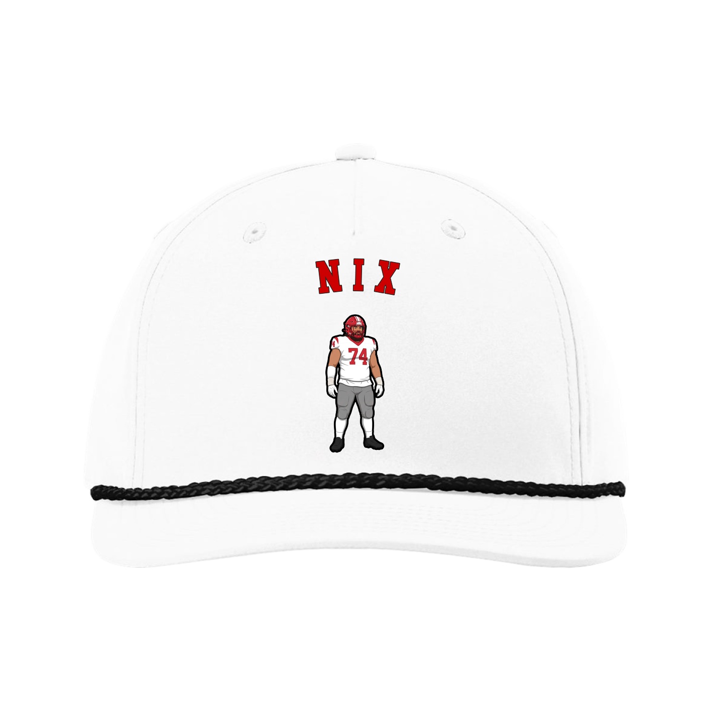 Five-Panel Classic Rope Cap — Shirsey Arch in White