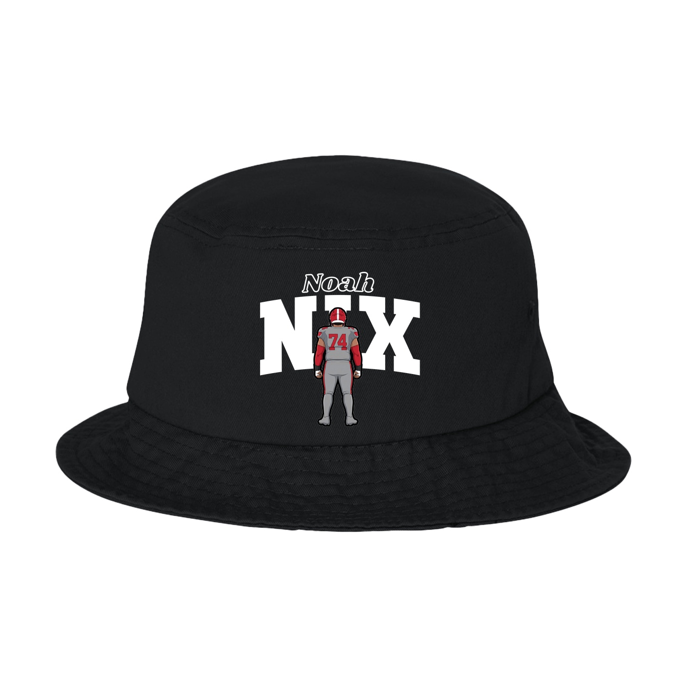 Bucket Cap — Name Arch in Black