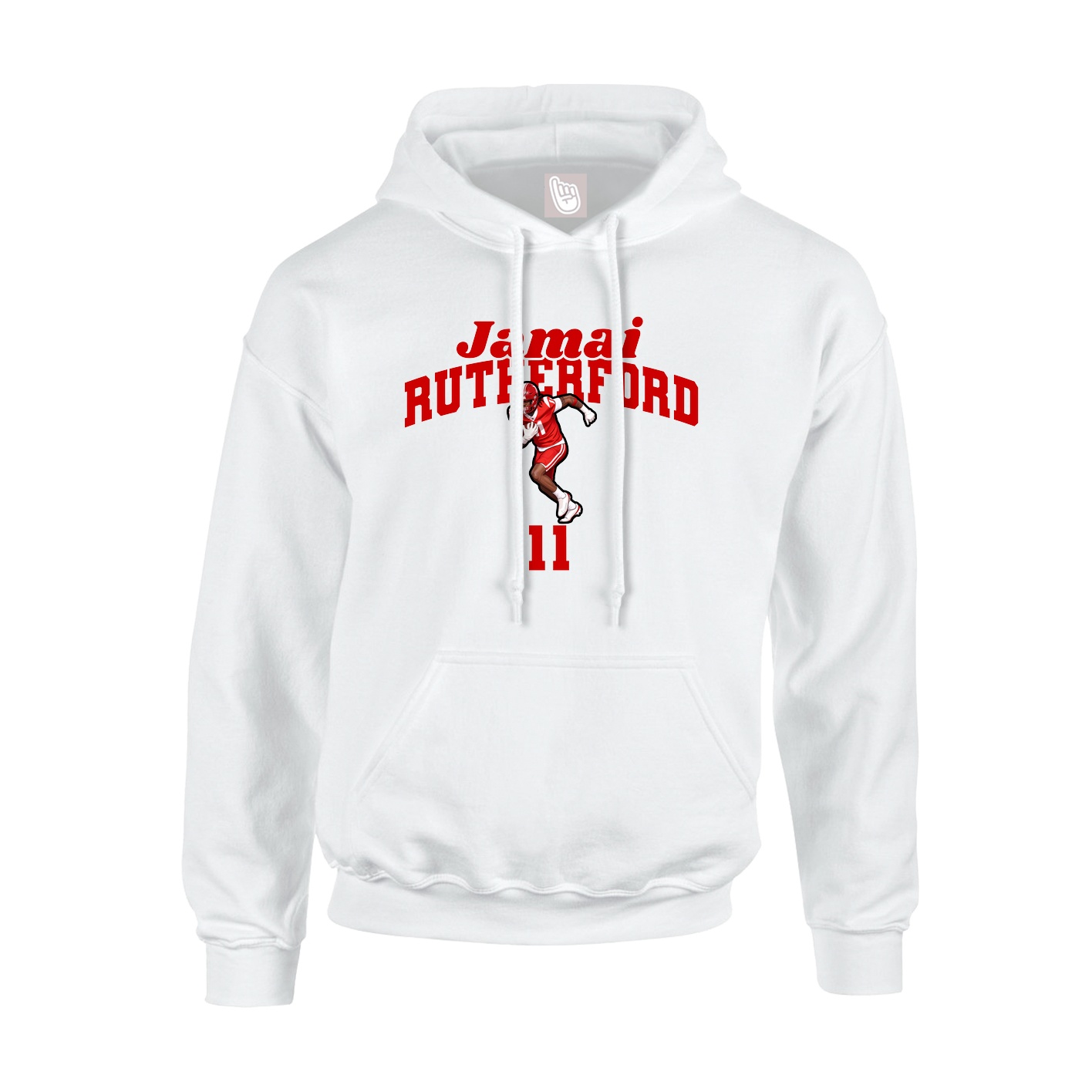 Hoodie — Signature Arch in White