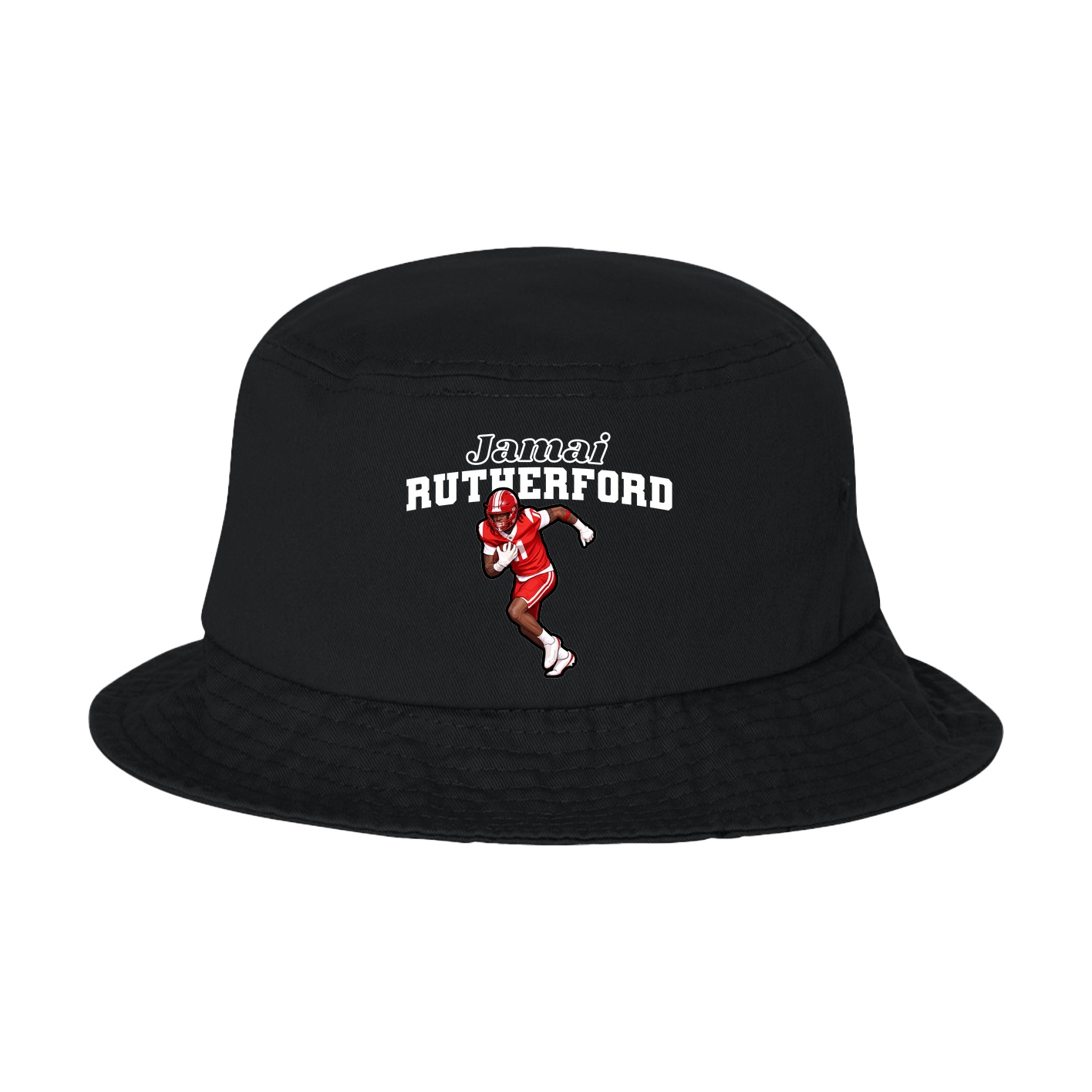 Bucket Cap — Name Arch in Black