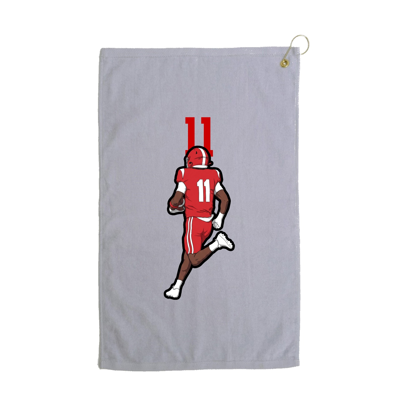 Golf Towel — Number Top in Grey