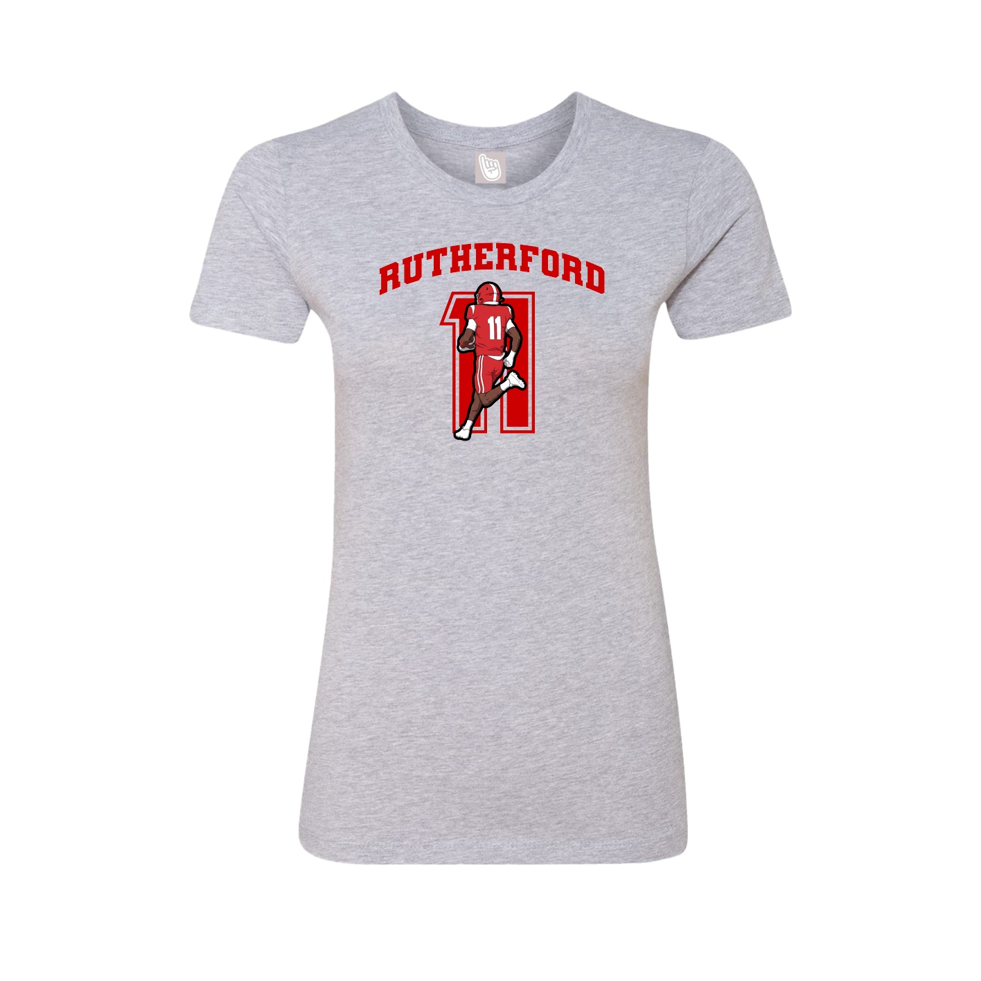Fitted Women's Tee — Number in Grey