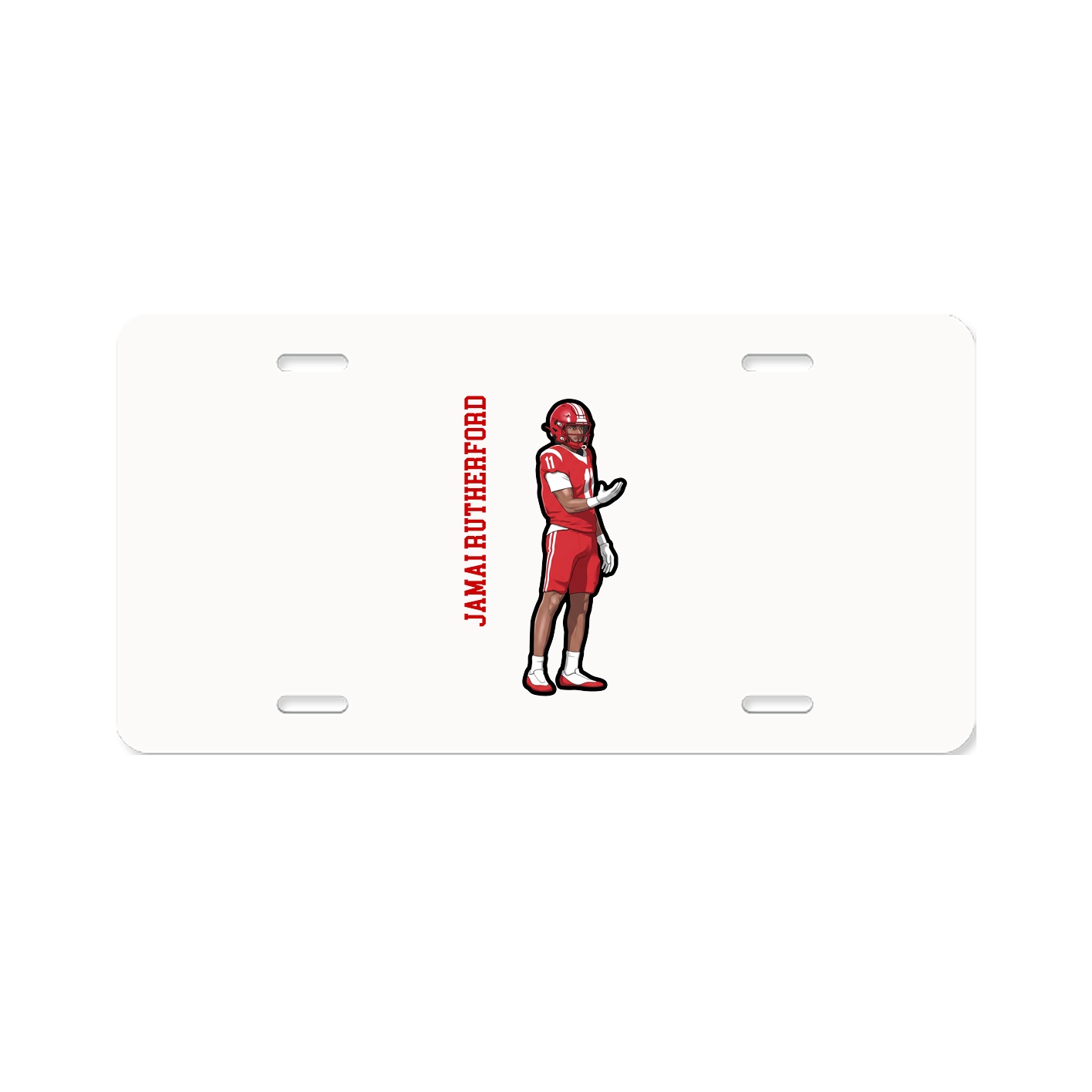 License Plate — Name Vertical in Classic