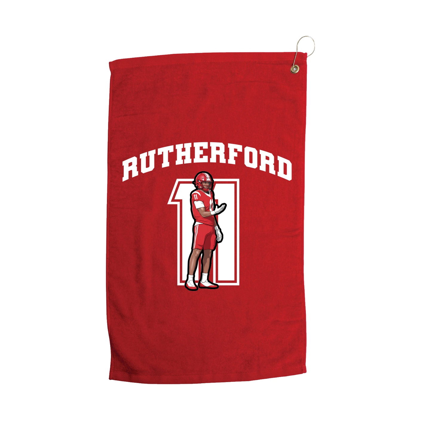 Golf Towel — Number in Red