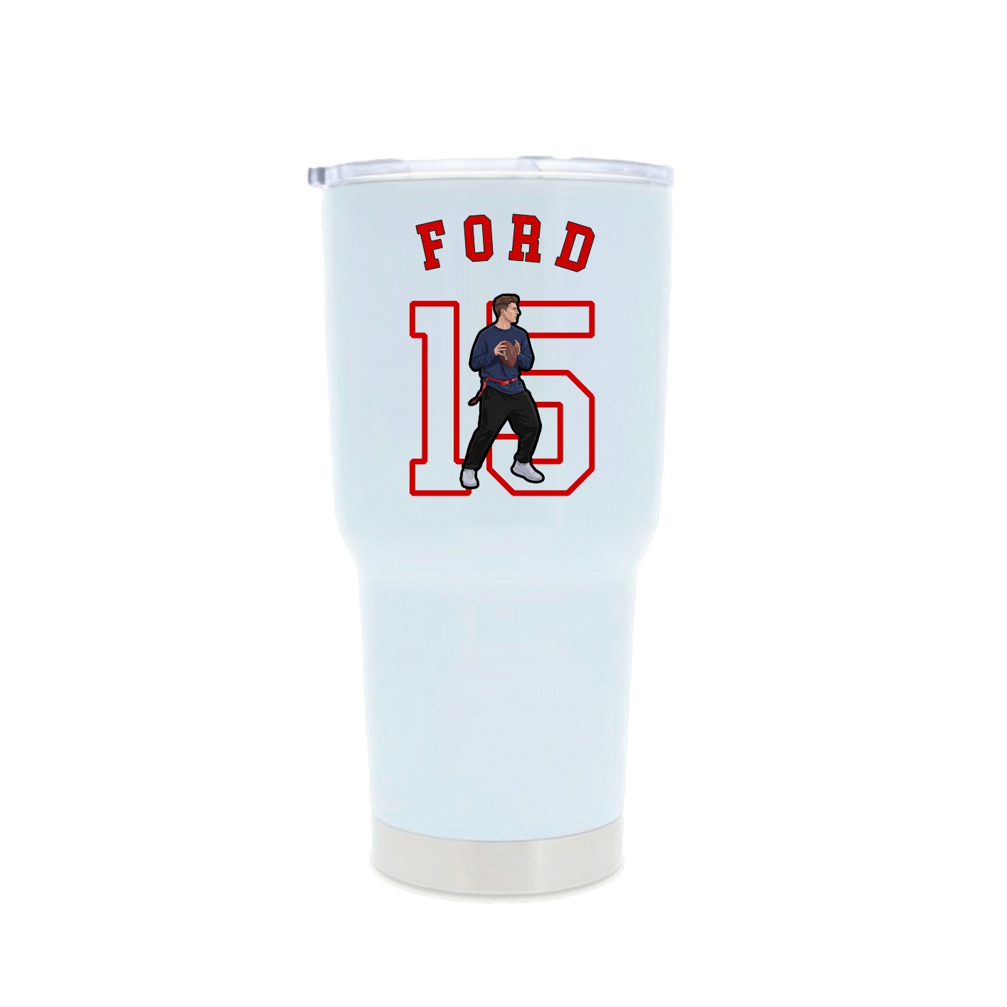 30oz Stainless Steel Tumbler — Shirsey Arch in White