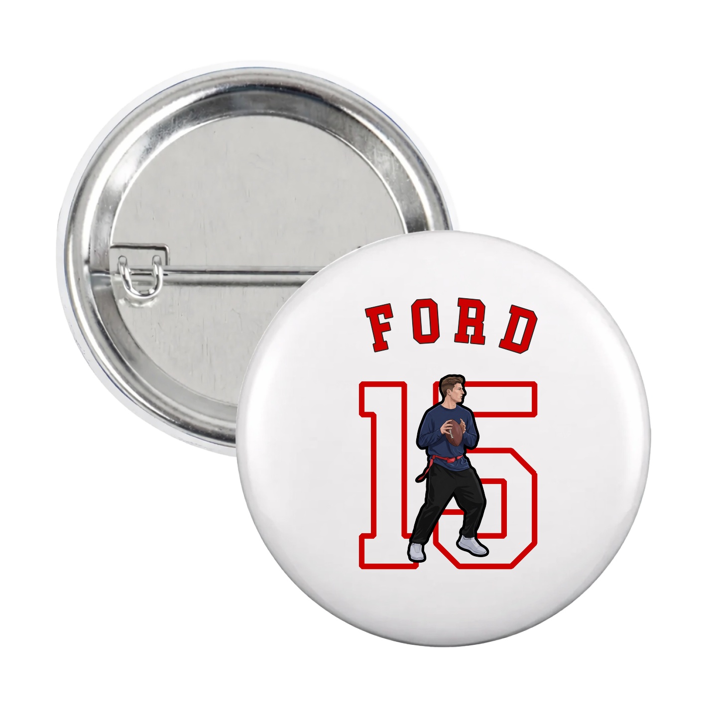 Game Day Button — Shirsey Arch in White