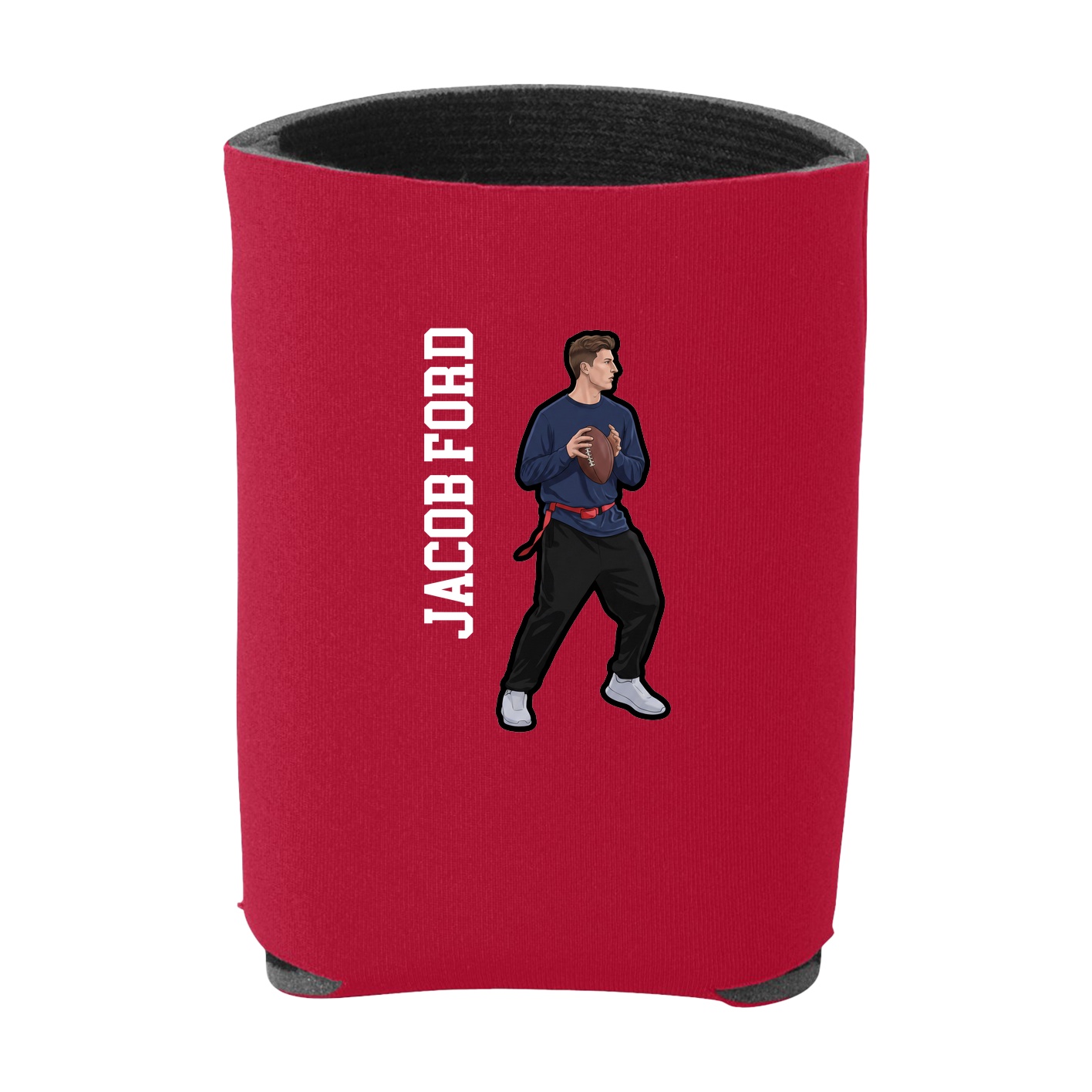 Can Holder — Name Vertical in Red