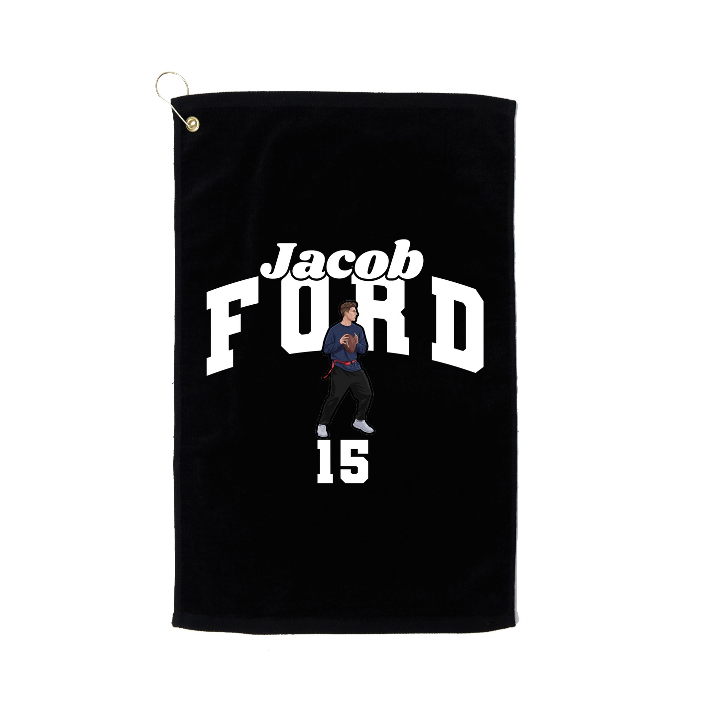 Golf Towel — Signature Arch in Black