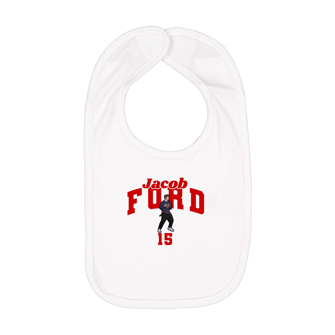 Infant Bib — Signature Arch in White