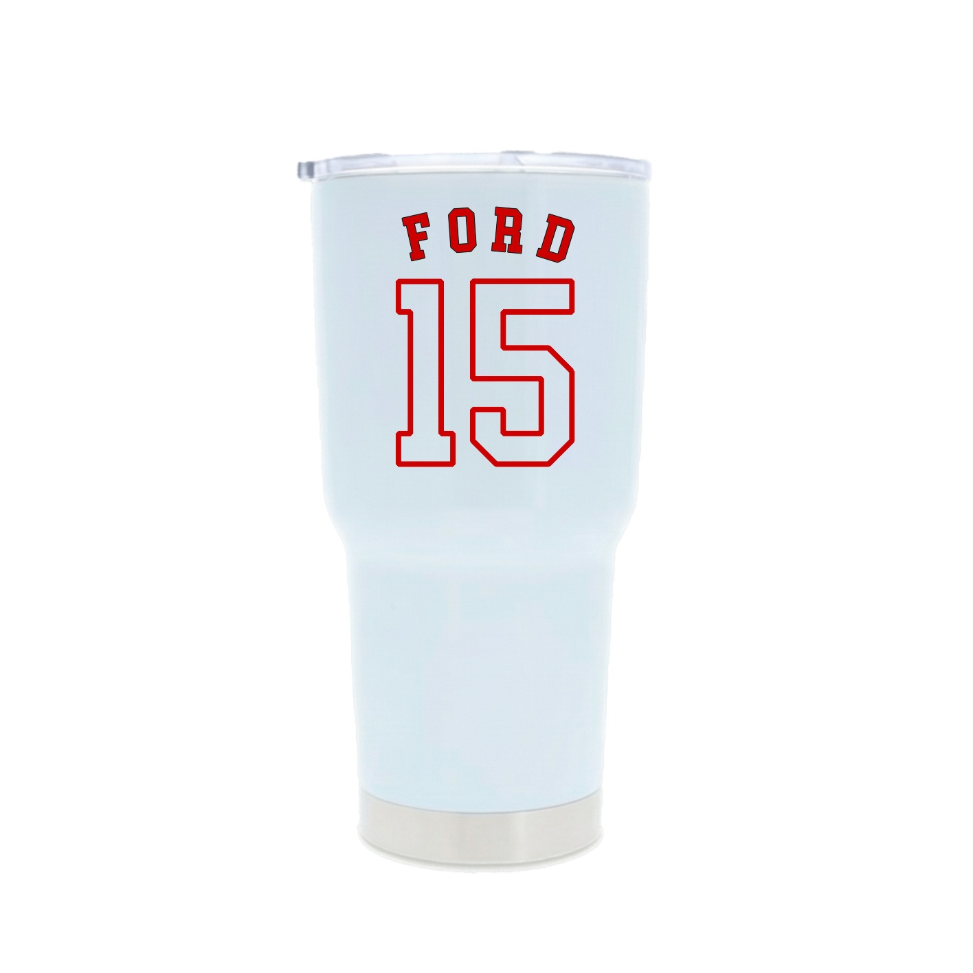 30oz Stainless Steel Tumbler — Shirsey Arch in White