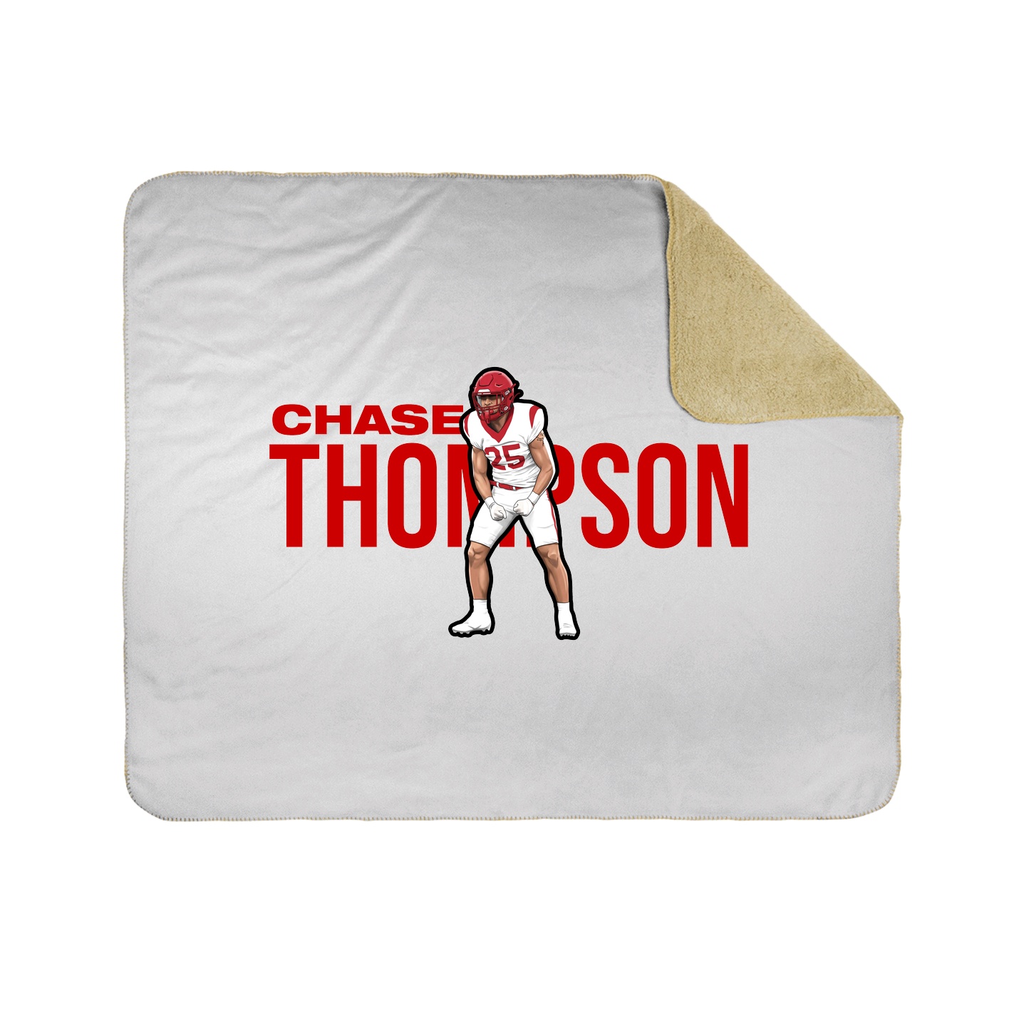 Throw Blanket — Player Name in White