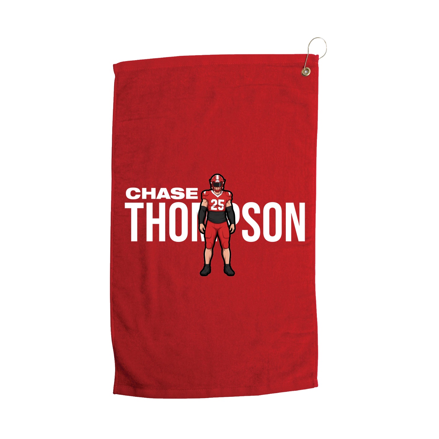 Golf Towel — Player Name in Red