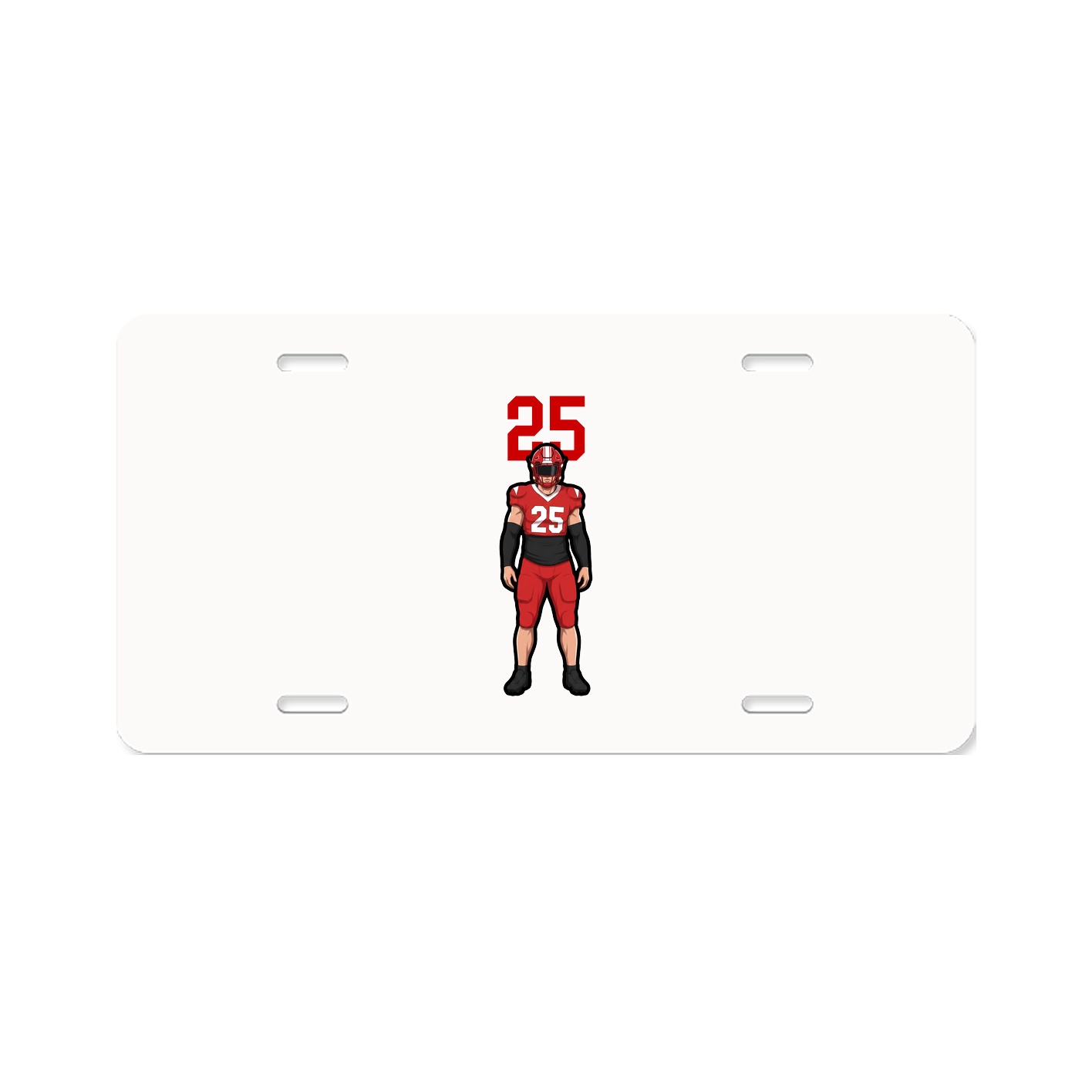 License Plate — Number Top in Classic