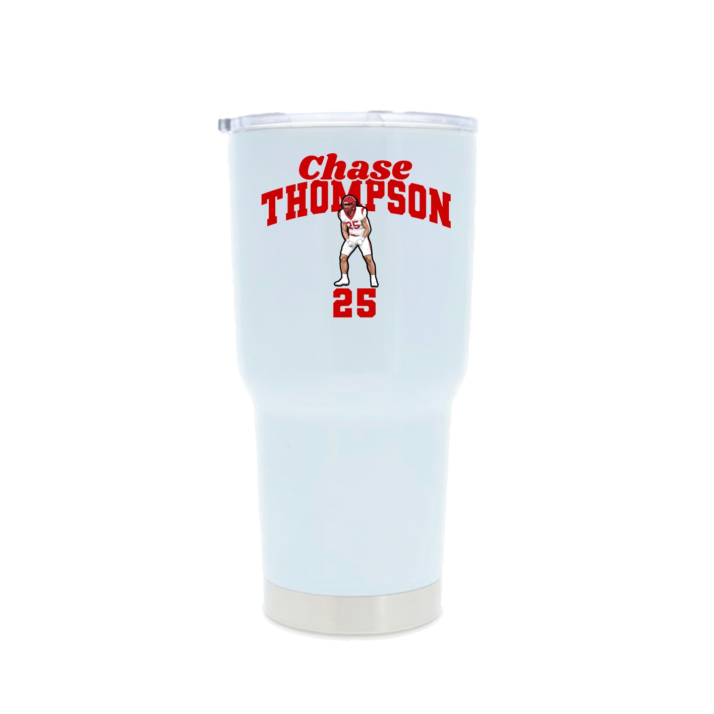 30oz Stainless Steel Tumbler — Signature Arch in White