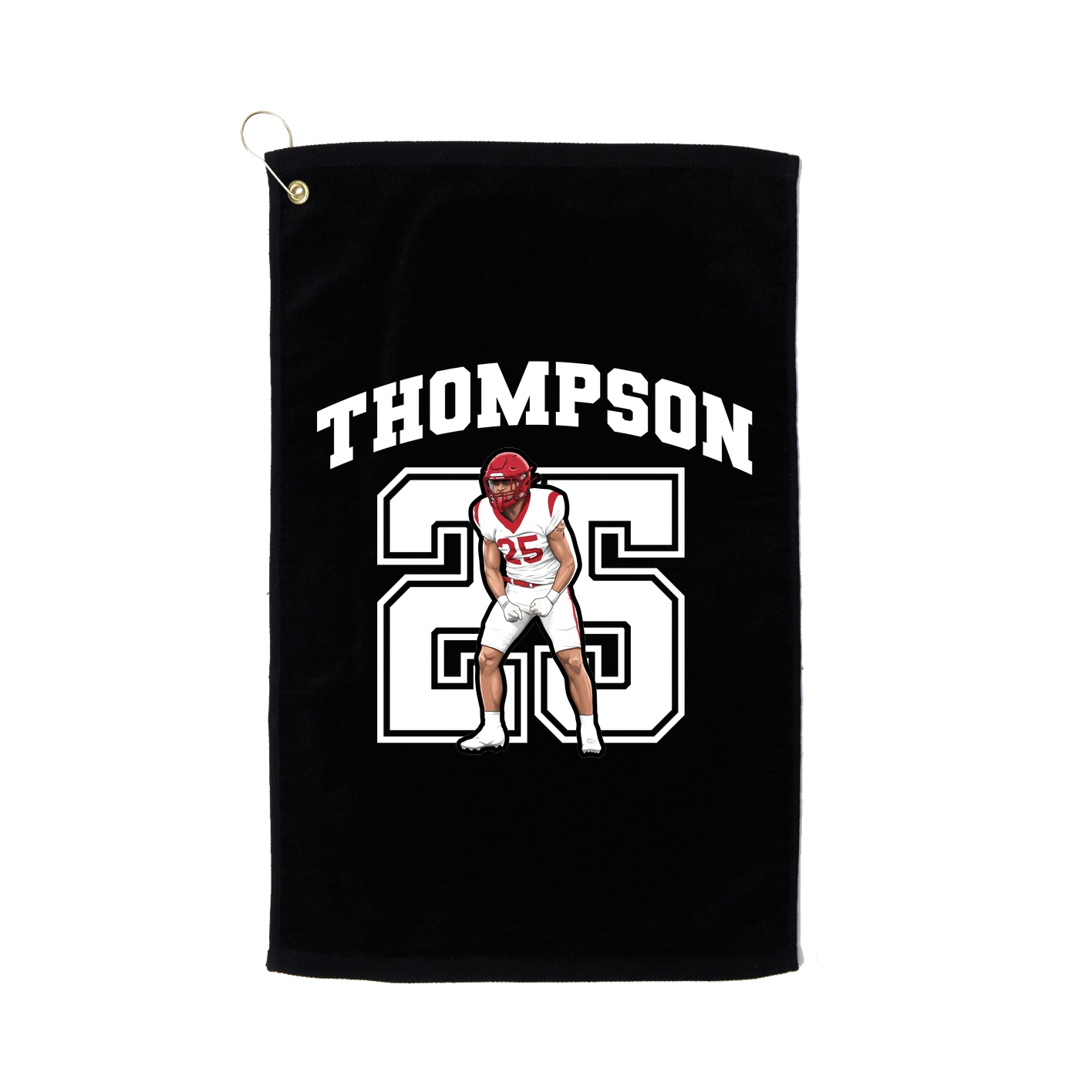 Golf Towel — Number in Black