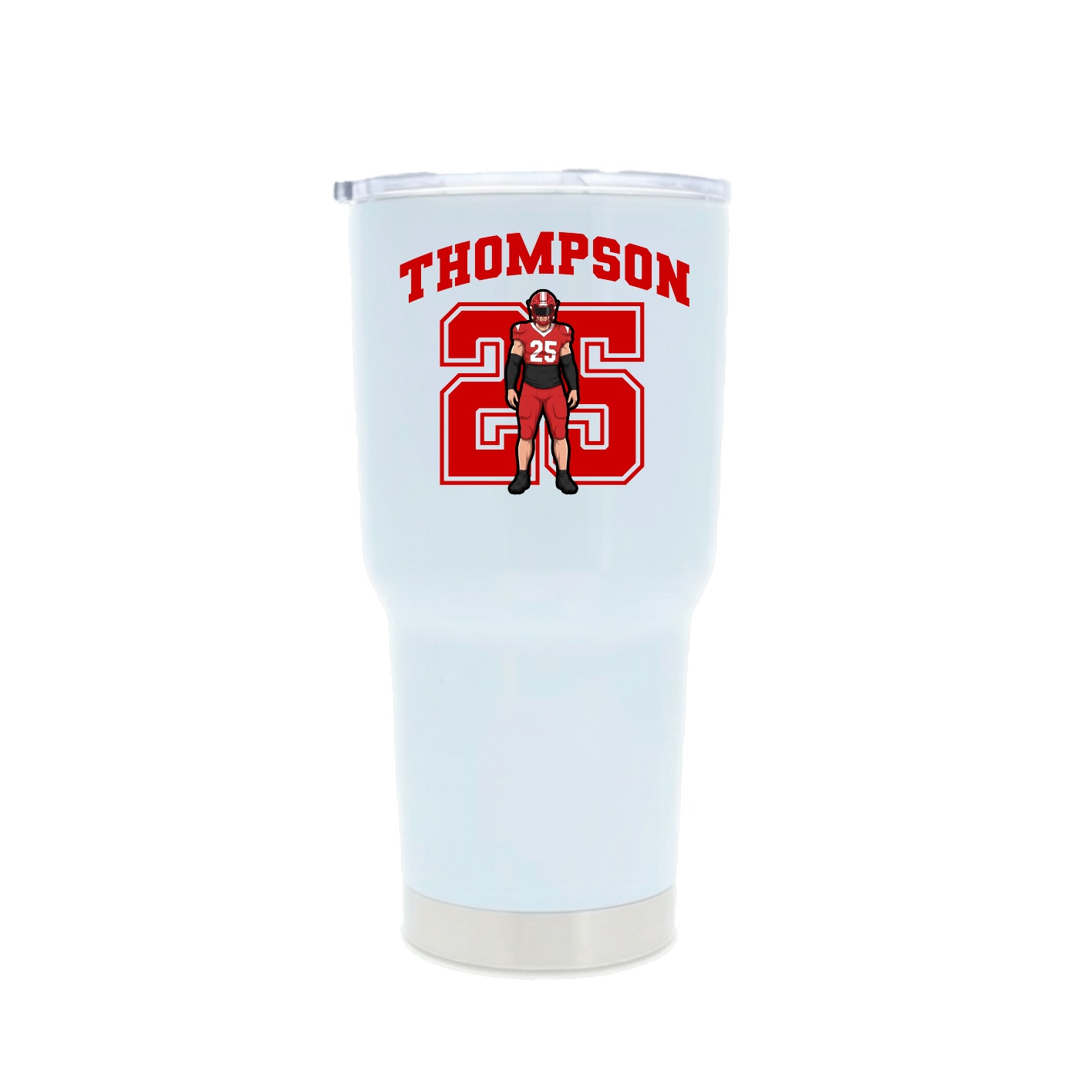 30oz Stainless Steel Tumbler — Number in White