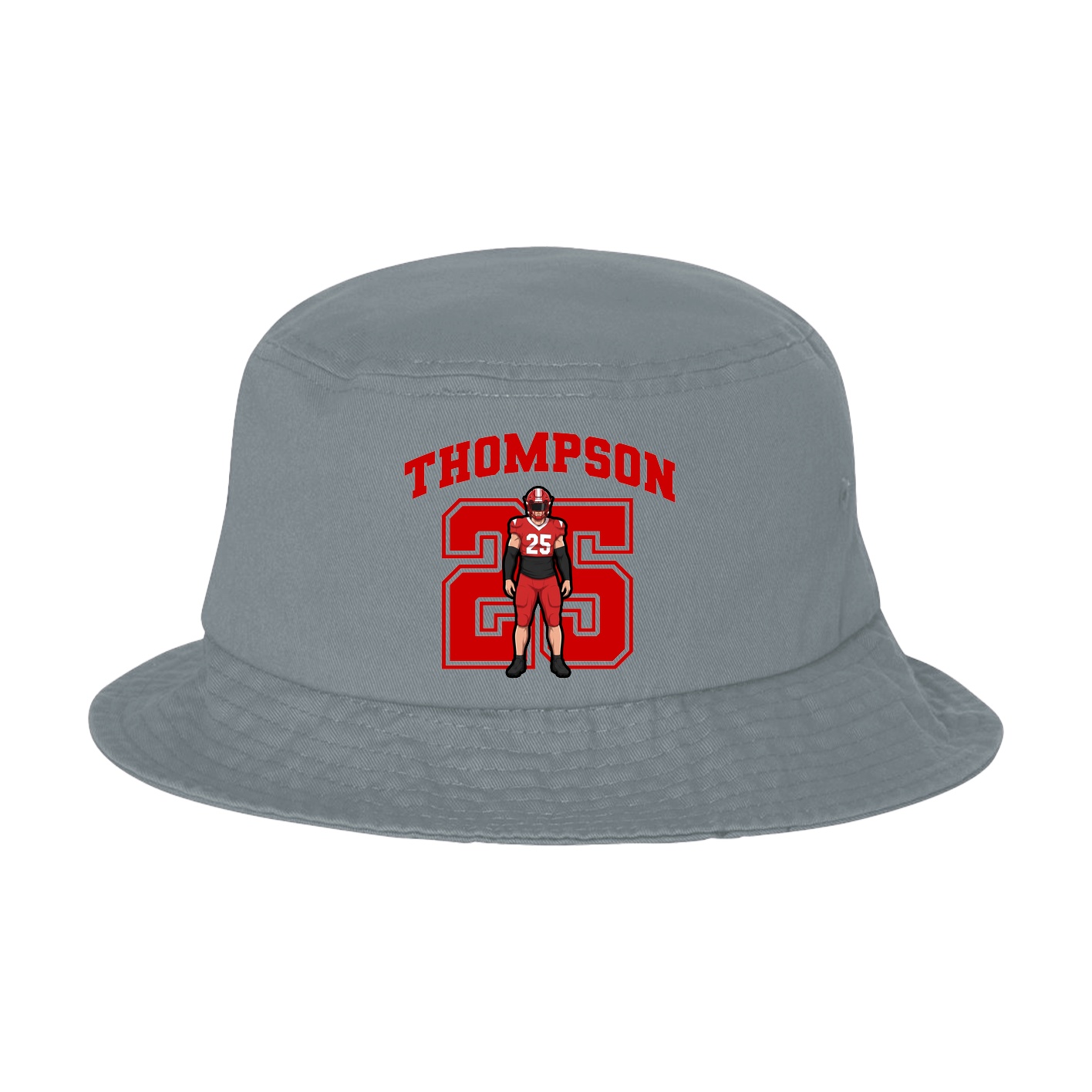 Bucket Cap — Number in Grey
